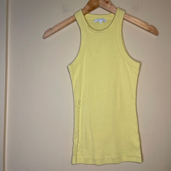 Yellow Ribbed Tank Top - Picture 1 of 7